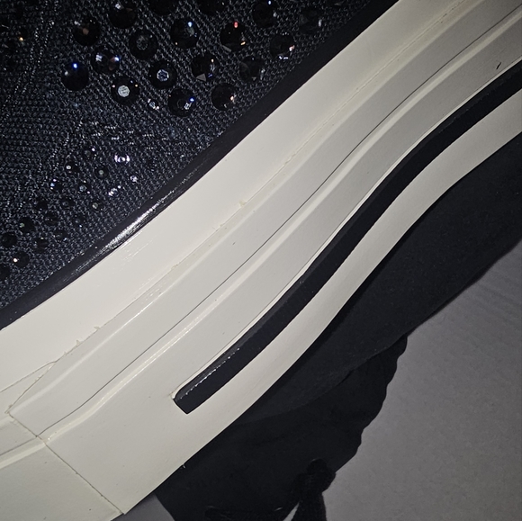 Converse shoe brand new Size 11W/9M Converse Swarovski x Chuck 70 De Luxe Square - Picture 7 of 8